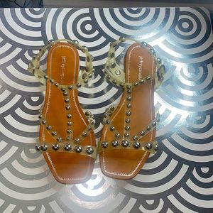 Jeffrey Cambell clear studded sandals